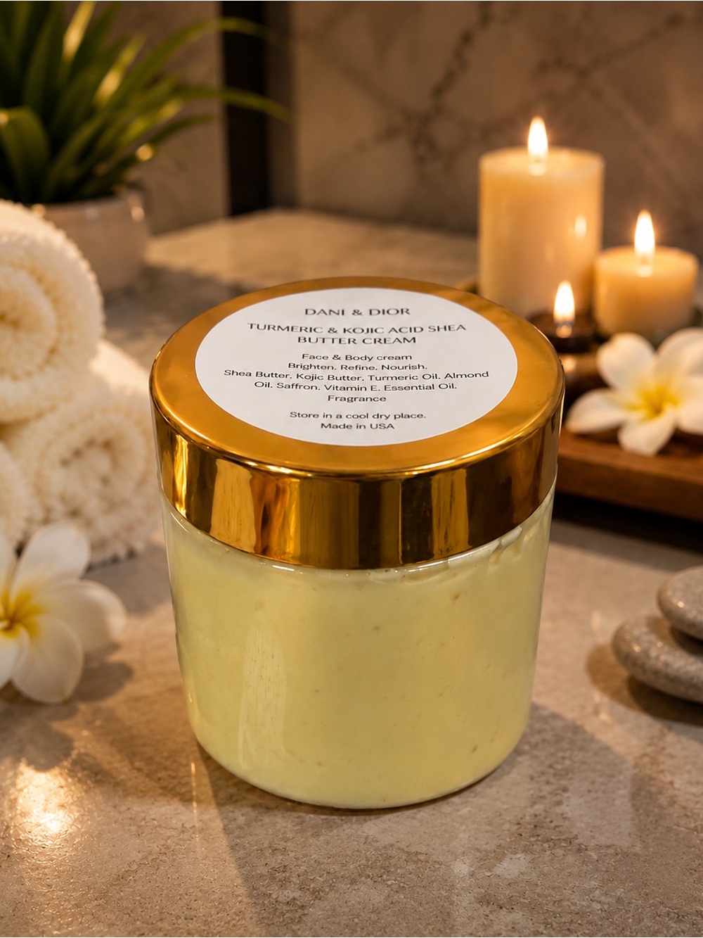 Turmeric & Kojic Acid Shea Butter Cream 2oz jar